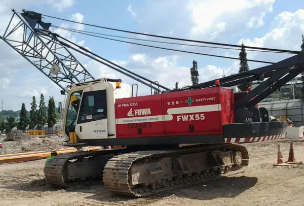 Fuwa FWX55 crawler crane, 55 tonne capacity in the Pertama Crane fleet