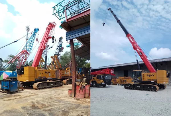 Sany SCC 550TB crawler crane, 55 tonne capacity in the Pertama Crane fleet