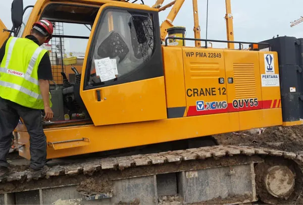 Xcmg QUY55 crawler crane, 55 tonne capacity in the Pertama Crane fleet