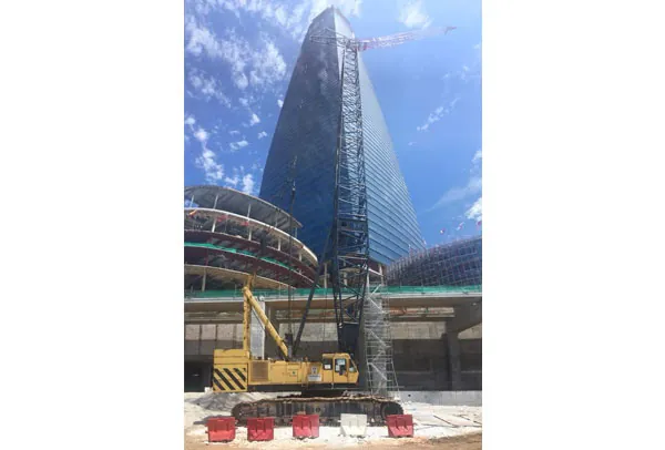 Hitachi KH850-III crawler tower crane, 150 tonne capacity in the Pertama Crane fleet